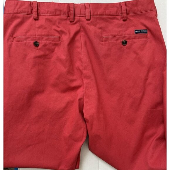 Brooks Brothers Pants Men 36 X 29.5 Coral Clark Fit Chino Stretch Flat Front - Picture 8 of 10